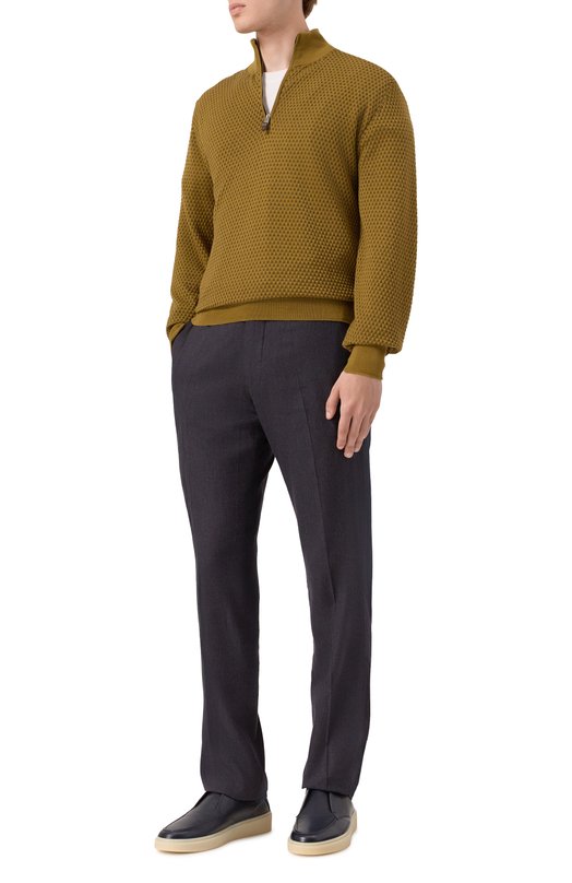 Свитер из шерсти и кашемира Canali C0015/MK02359 Коричневый  C0015/MK02359 Фото 2