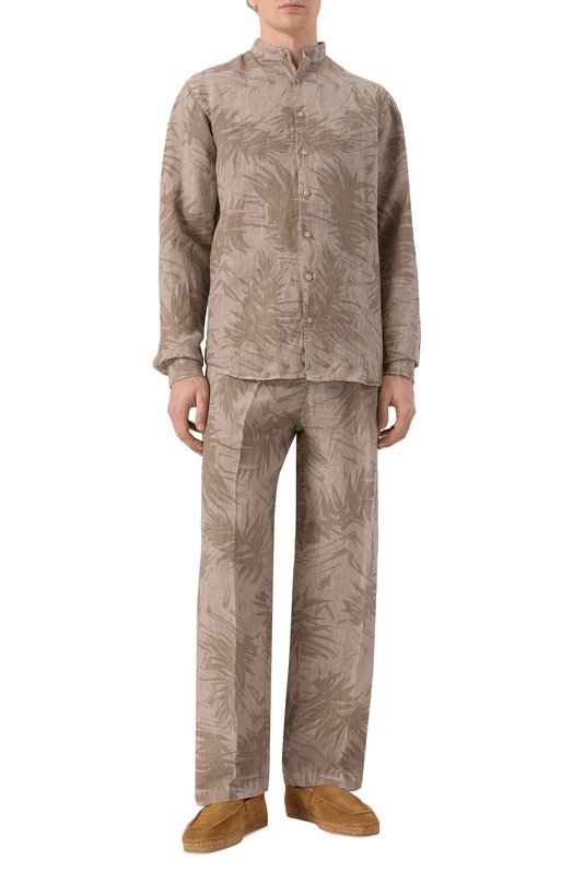 Льняные брюки InLinum PAJAMA Коричневый  PAJAMA Фото 2