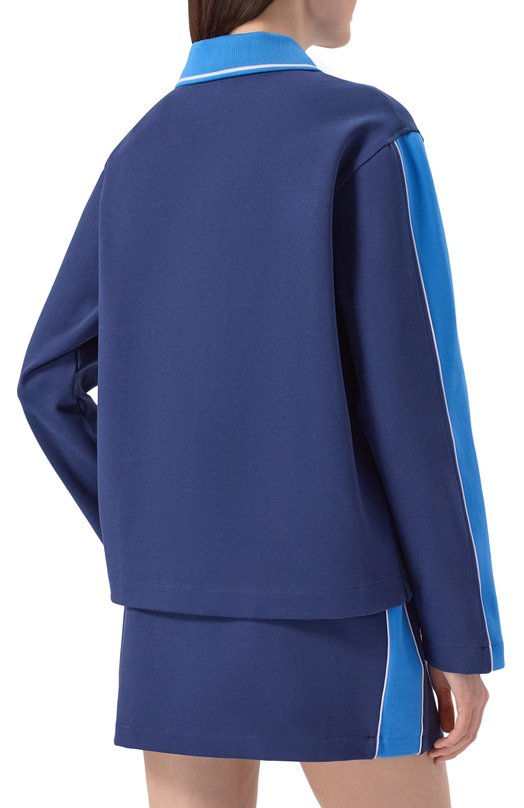 Хлопковое поло Casablanca W-SP26-JTP-462-01 Синий  W-SP26-JTP-462-01 Фото 4