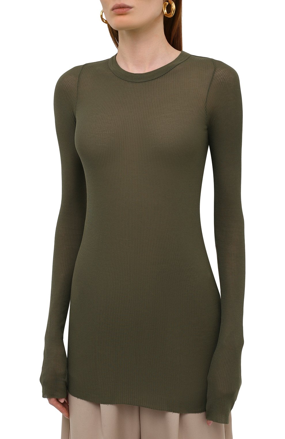 Лонгслив из вискозы и шелка RICK OWENS, арт. RP02A7202/RC, фото 3
