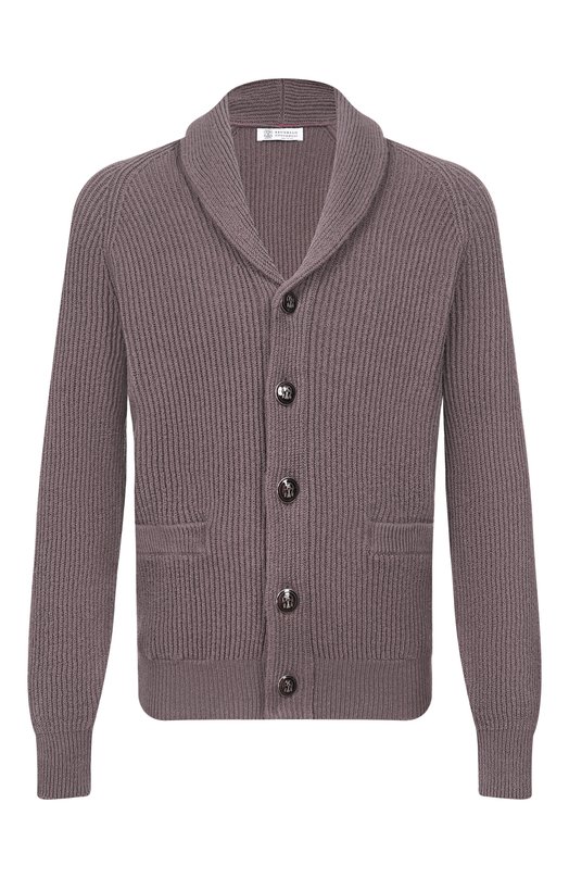 Хлопковый кардиган Brunello Cucinelli MNI708606 Коричневый MNI708606