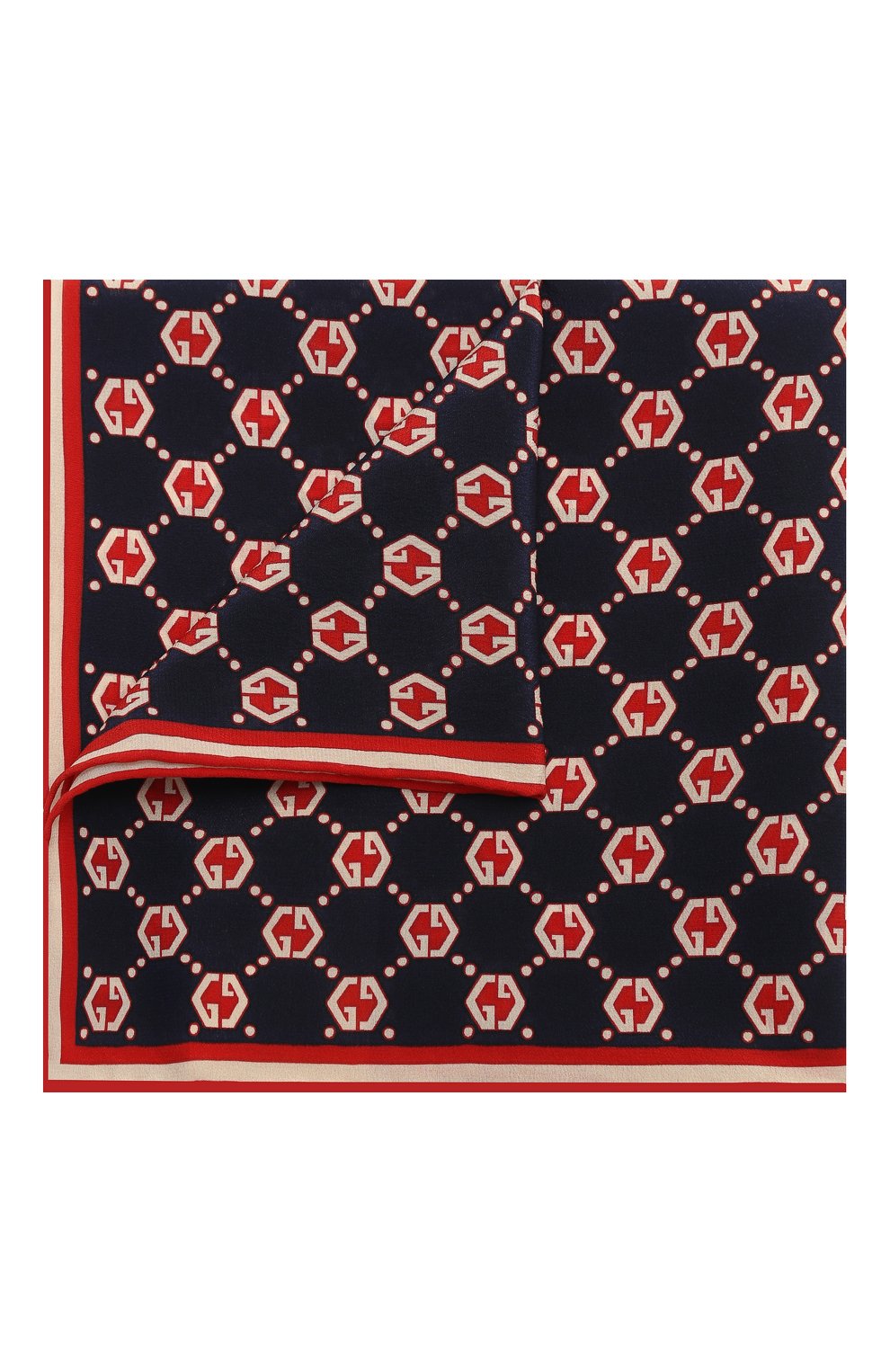 Шелковый платок GUCCI синего цвета по цене 20160 руб., арт. 660076 4G005, фото 1 Шелковый платок GUCCI, арт. 660076 4G005, фото 1