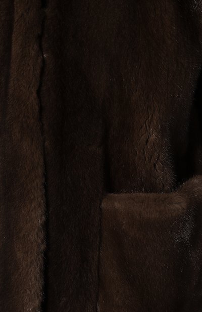 Шуба из меха норки GIULIA GURMAN темно-коричневого цвета по цене 708000 руб., арт. CJ02214278D2, фото 5 Шуба из меха норки GIULIA GURMAN, арт. CJ02214278D2, фото 5