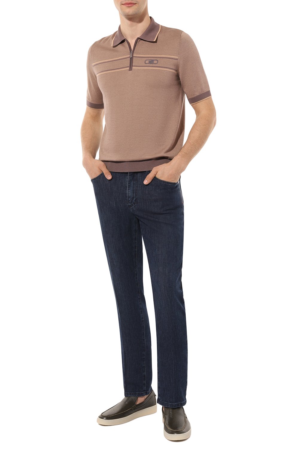 Поло из хлопка и шелка ZILLI, арт. MBZ-PZ032-TW0T1/MC01, фото 2