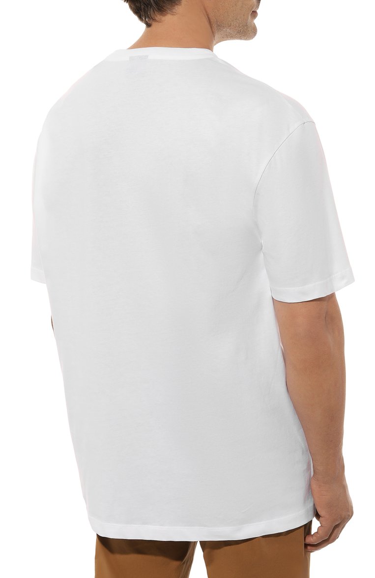 Мужская хлопковая футболка PAUL&SHARK белого цвета, арт. 12311633/3XL-6XL | Фото 4 (Материал внешний: Хлопок; Длина (для топов): Удлиненные; Рукава: Короткие; Принт: С принтом; Стили: Кэжуэл; Мужское Кросс-КТ: Футболка-одежда; Кросс-КТ: Джерси; Автоматизация состава: Проставлено; Автоматизация ТО: Проставлено; Детали: Без декора)