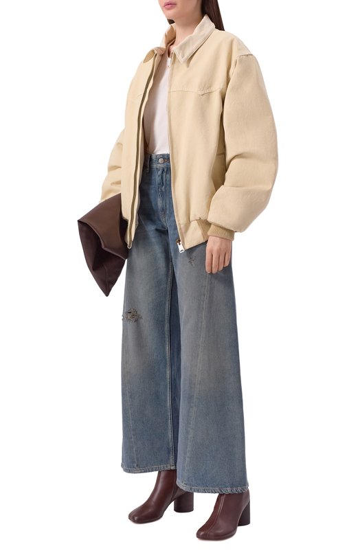 Кожаные ботильоны Anatomic 70 MM6 S59WU0235/P3628 Бордовый  S59WU0235/P3628 Фото 3