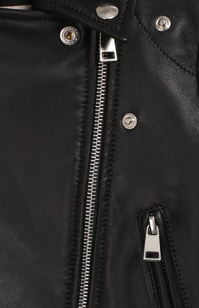 Кожаная куртка YVES SALOMON ENFANT черного цвета по цене 104000 руб., арт. 9EEV003XXAPXX/8-10, фото 3 Кожаная куртка YVES SALOMON ENFANT, арт. 9EEV003XXAPXX/8-10, фото 3