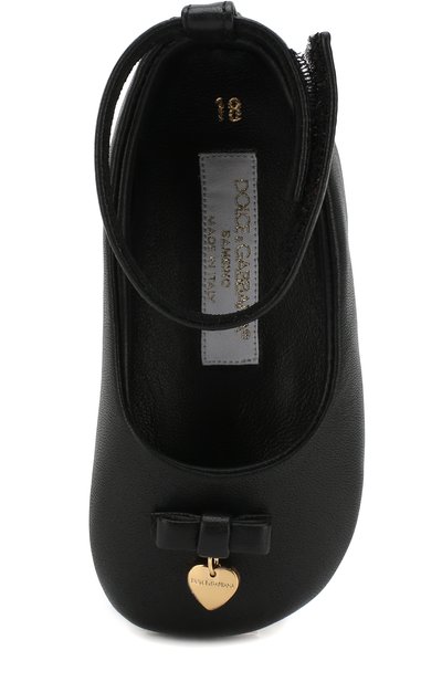 Кожаные пинетки с ремешком и декором DOLCE & GABBANA, арт. DK0031/A1850, фото 4