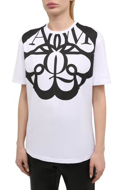 Хлопковая футболка ALEXANDER MCQUEEN, арт. 659987/QZAC6, фото 3