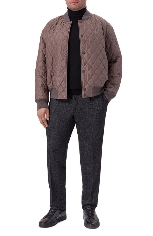 Брюки из шерсти и шелка Stefano Ricci M1T5300022/WKC01R/60 Серый  M1T5300022/WKC01R/60 Фото 2