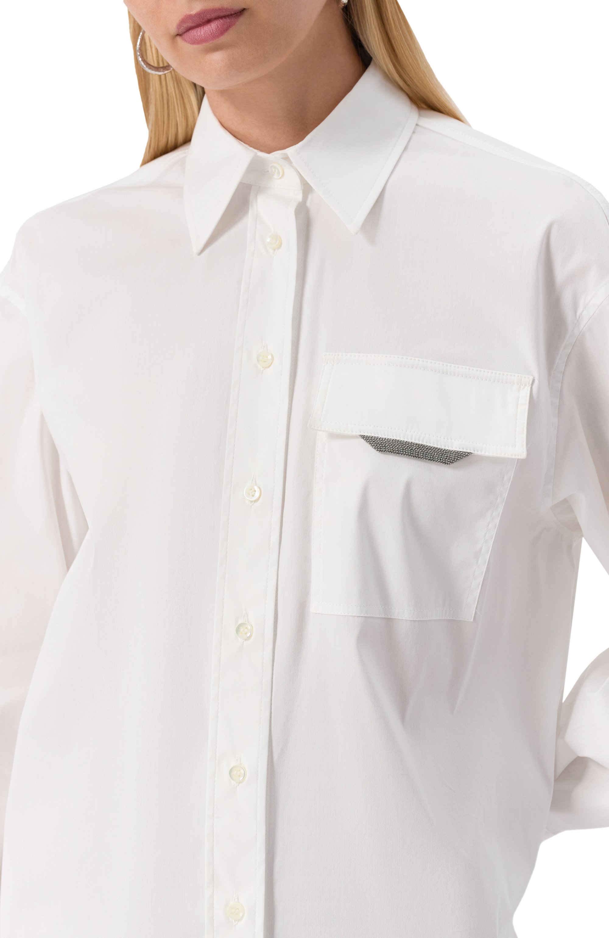 Хлопковая рубашка BRUNELLO CUCINELLI, арт. MP091MY516, фото 5