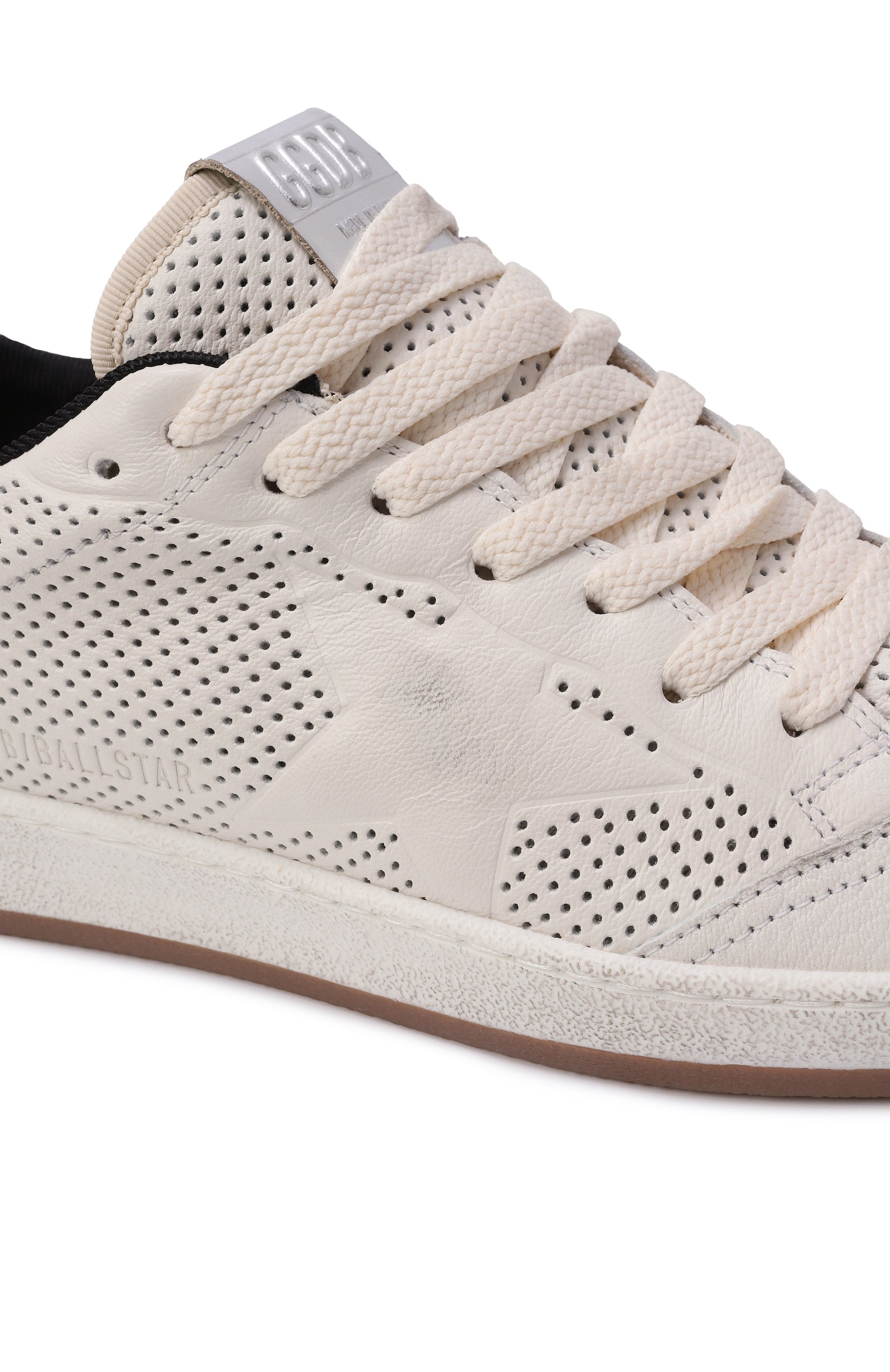 Кожаные кеды ball star GOLDEN GOOSE DELUXE BRAND белого цвета по цене 77050 руб., арт. GMF00717.F006013, фото 7 Кожаные кеды ball star GOLDEN GOOSE DELUXE BRAND, арт. GMF00717.F006013, фото 7