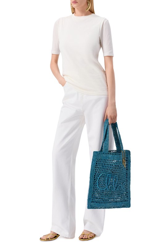 Сумка-шопер Summer Banana Chloé CH25US901P08 Голубой  CH25US901P08 Фото 7
