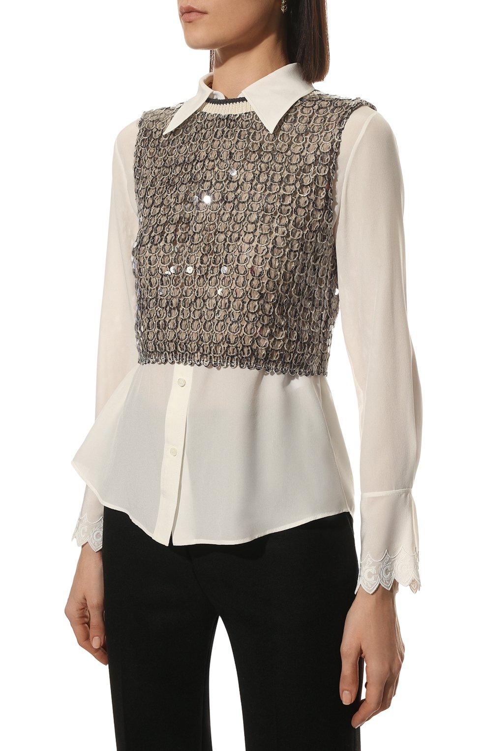 Топ с пайетками BRUNELLO CUCINELLI, арт. M3YR02520, фото 3