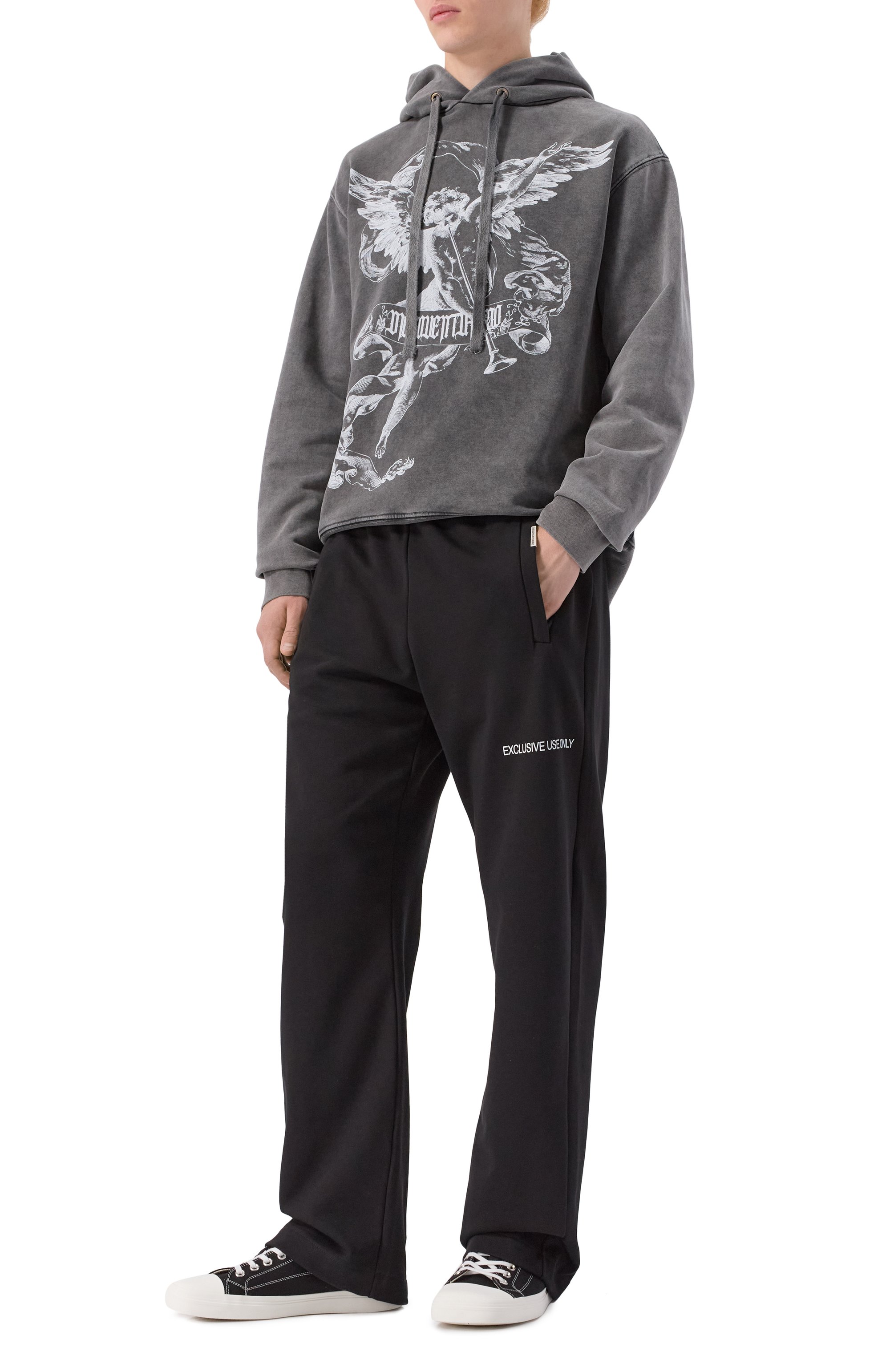 Хлопковое худи DIEGO VENTURINO темно-серого цвета по цене 38200 руб., арт. DVFLHDVVP, фото 2 Хлопковое худи DIEGO VENTURINO, арт. DVFLHDVVP, фото 2