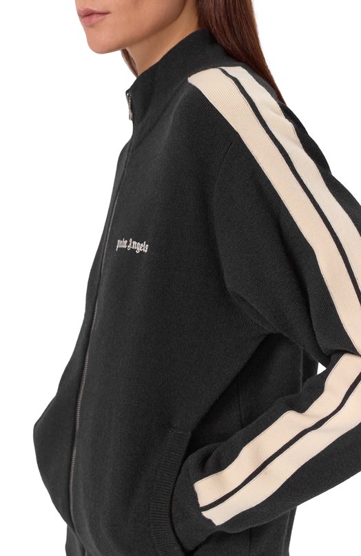 Толстовка из шерсти и вискозы Palm Angels PWHA062F25KNI001 Чёрный  PWHA062F25KNI001 Фото 5