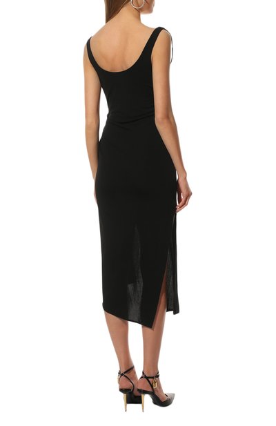 Платье из вискозы HELMUT LANG черного цвета по цене 42550 руб., арт. L09HW605, фото 4 Платье из вискозы HELMUT LANG, арт. L09HW605, фото 4
