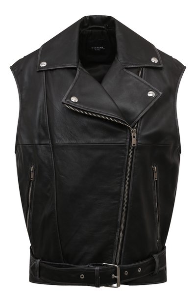 Женский кожаный жилет WEEKEND MAX MARA, арт. CANNES