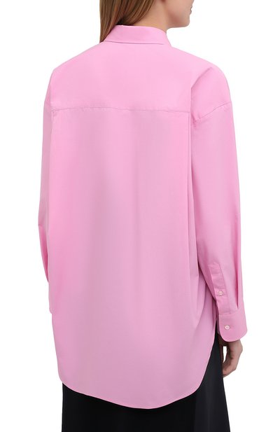 Хлопковая рубашка MSGM светло-розового цвета по цене 29950 руб., арт. 2942MDE112X 207813, фото 4 Хлопковая рубашка MSGM, арт. 2942MDE112X 207813, фото 4