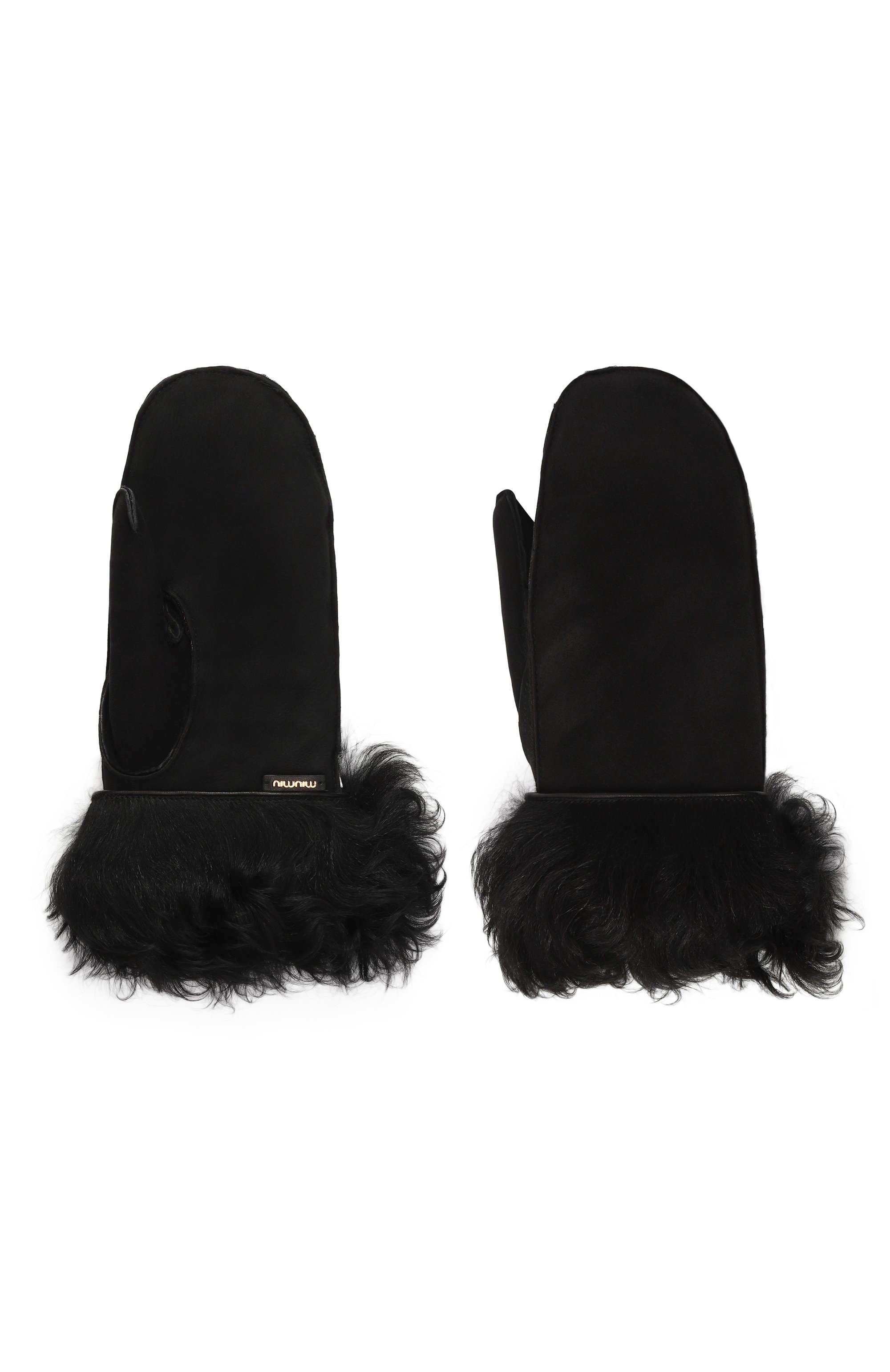 Варежки из овчины MIU MIU, арт. 5GG048-173-F0002, фото 3