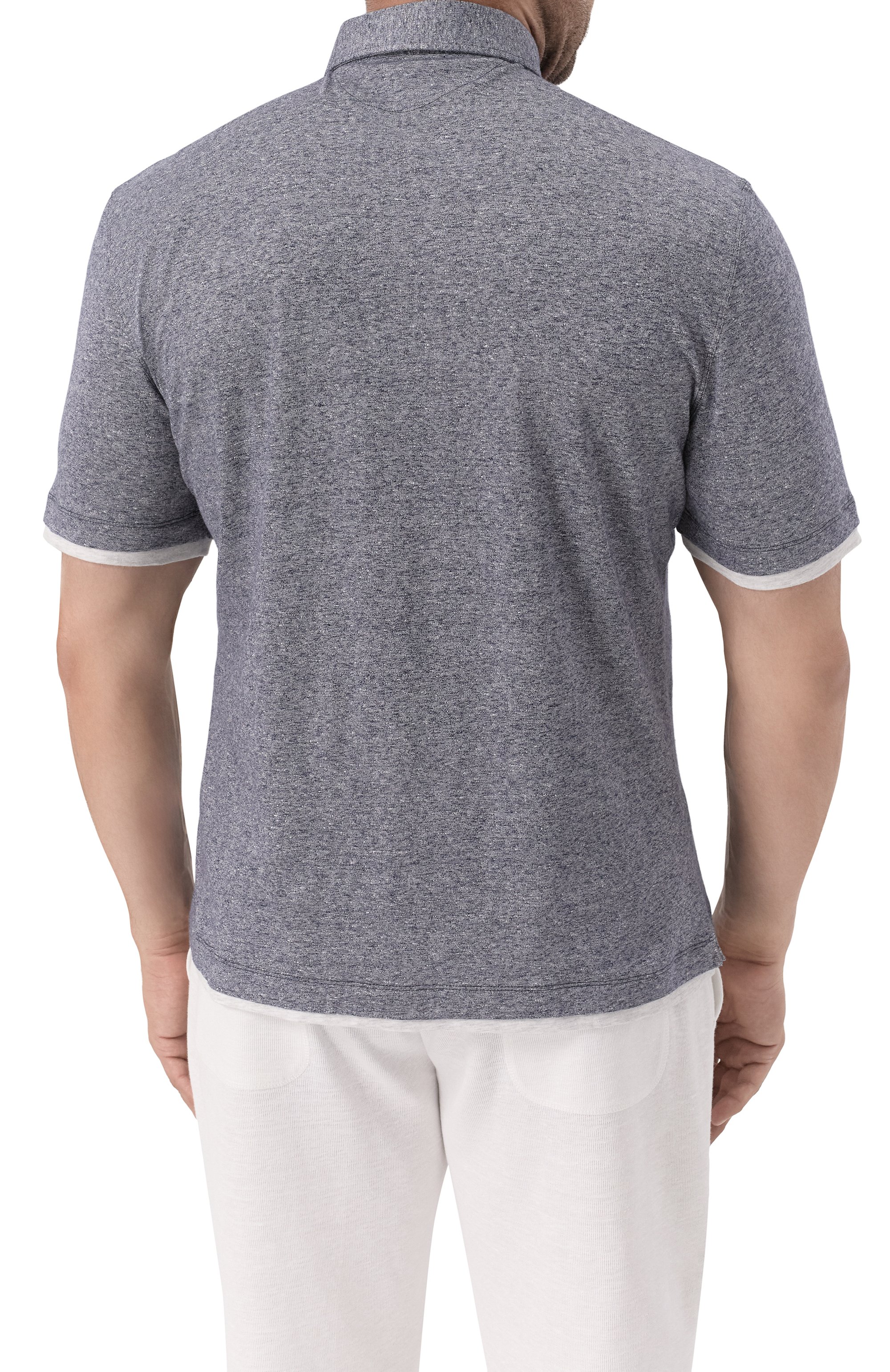 Поло изо льна и хлопка BRUNELLO CUCINELLI, арт. MW8353966, фото 4