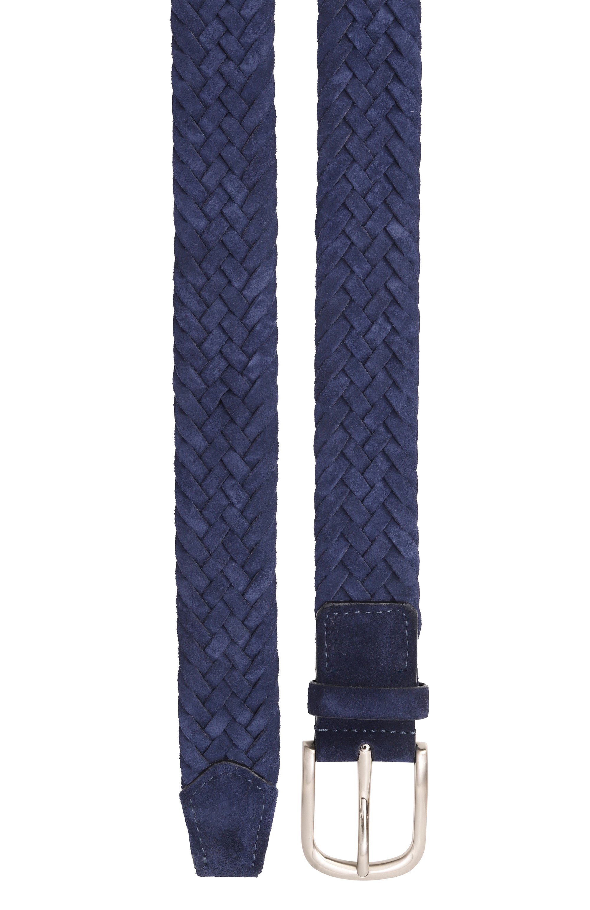 Замшевый ремень BARRETT темно-синего цвета по цене 22500 руб., арт. 26B615.2/INTRECCI0 FN, фото 3 Замшевый ремень BARRETT, арт. 26B615.2/INTRECCI0 FN, фото 3