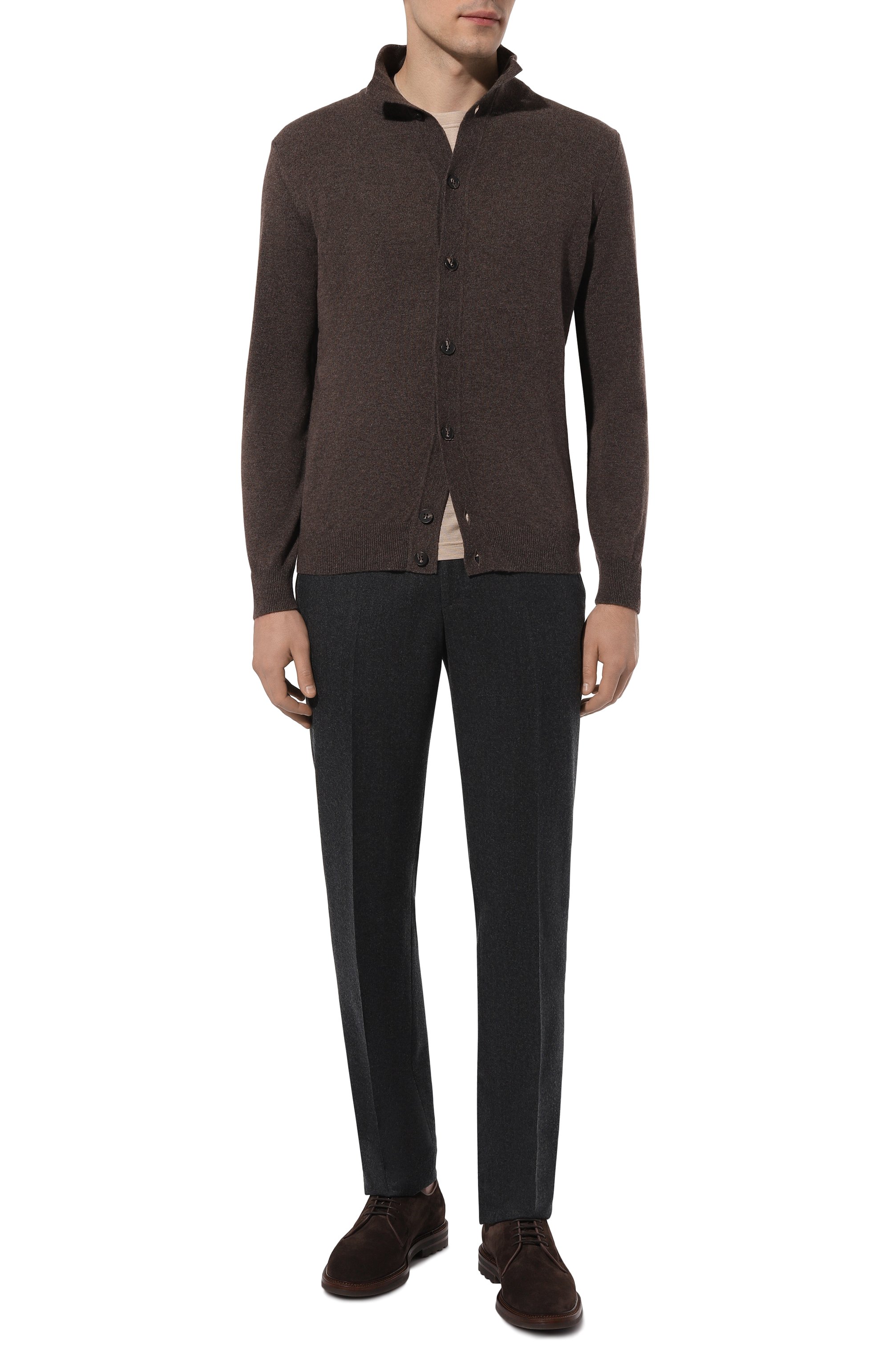 Кашемировый кардиган KANGRA темно-коричневого цвета по цене 77950 руб., арт. 9041 56, фото 2 Кашемировый кардиган KANGRA, арт. 9041 56, фото 2