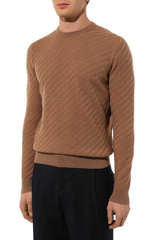 Шерстяной джемпер Corneliani 94M505-9425115 Бежевый  94M505-9425115 Фото 3
