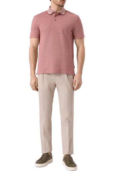 Поло из хлопка и льна BOSS, арт. 50537501, фото 2