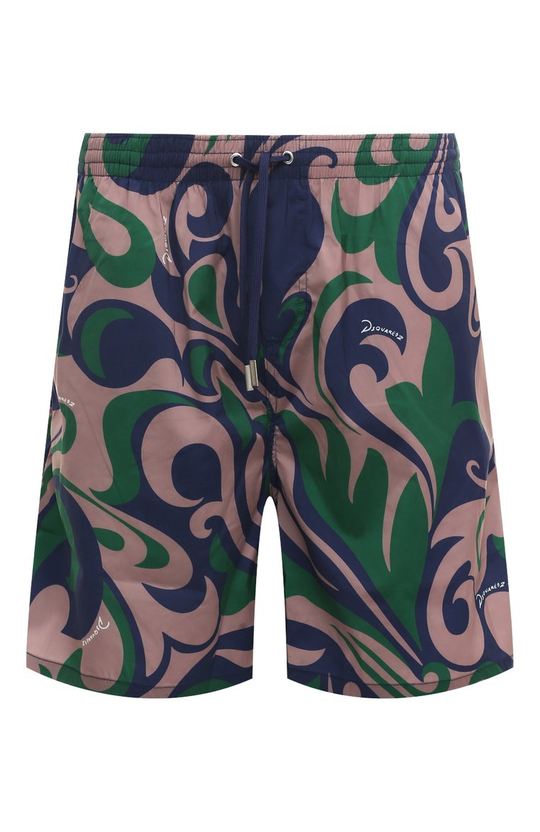 Мужские плавки-шорты DSQUARED2 разноцветного цвета, арт. D7BM15740 | Фото 1 (Нос: Не проставлено; Материал внешний: Синтетический материал; Принт: С принтом; Мужское Кросс-КТ: плавки-шорты)