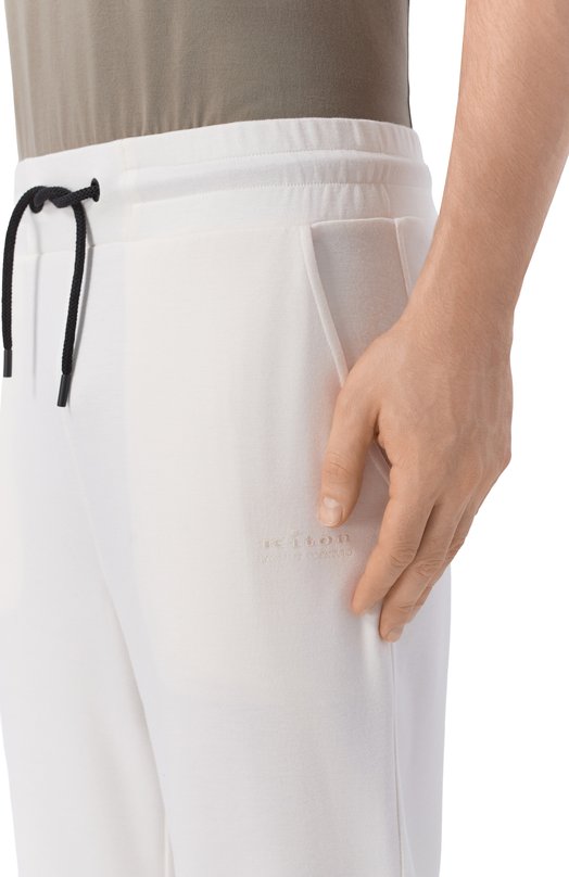 Брюки из вискозы Kiton UMM0750 Белый  UMM0750 Фото 5