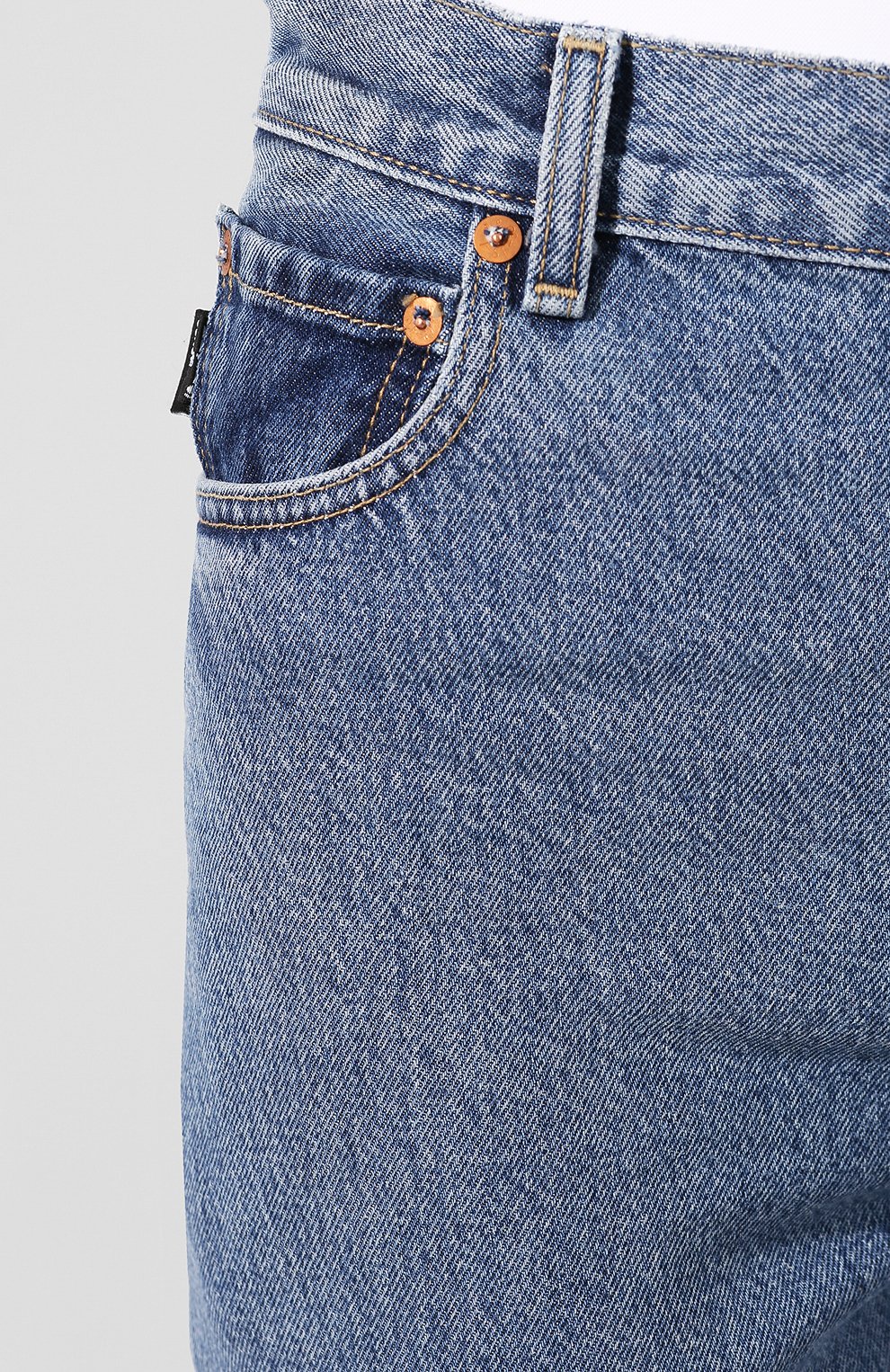 Джинсы прямого кроя VETEMENTS синего цвета по цене 119500 руб., арт. WSS193001, фото 5 Джинсы прямого кроя VETEMENTS, арт. WSS193001, фото 5