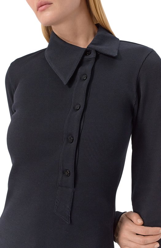 Хлопковое поло The Attico 260WCI00031/JJJ073AA Чёрный  260WCI00031/JJJ073AA Фото 5