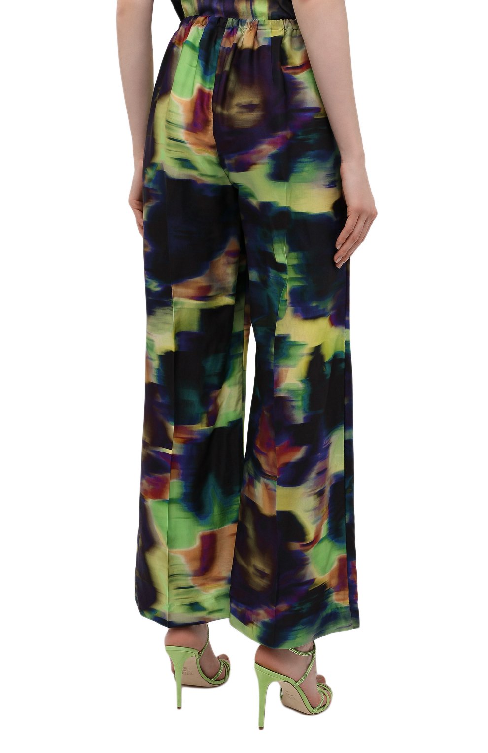 Брюки из вискозы DRIES VAN NOTEN зеленого цвета по цене 51400 руб., арт. 221-030966-4339, фото 4 Брюки из вискозы DRIES VAN NOTEN, арт. 221-030966-4339, фото 4