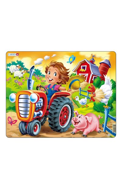 Пазл дети на ферме трактор LARSEN, арт. BM7