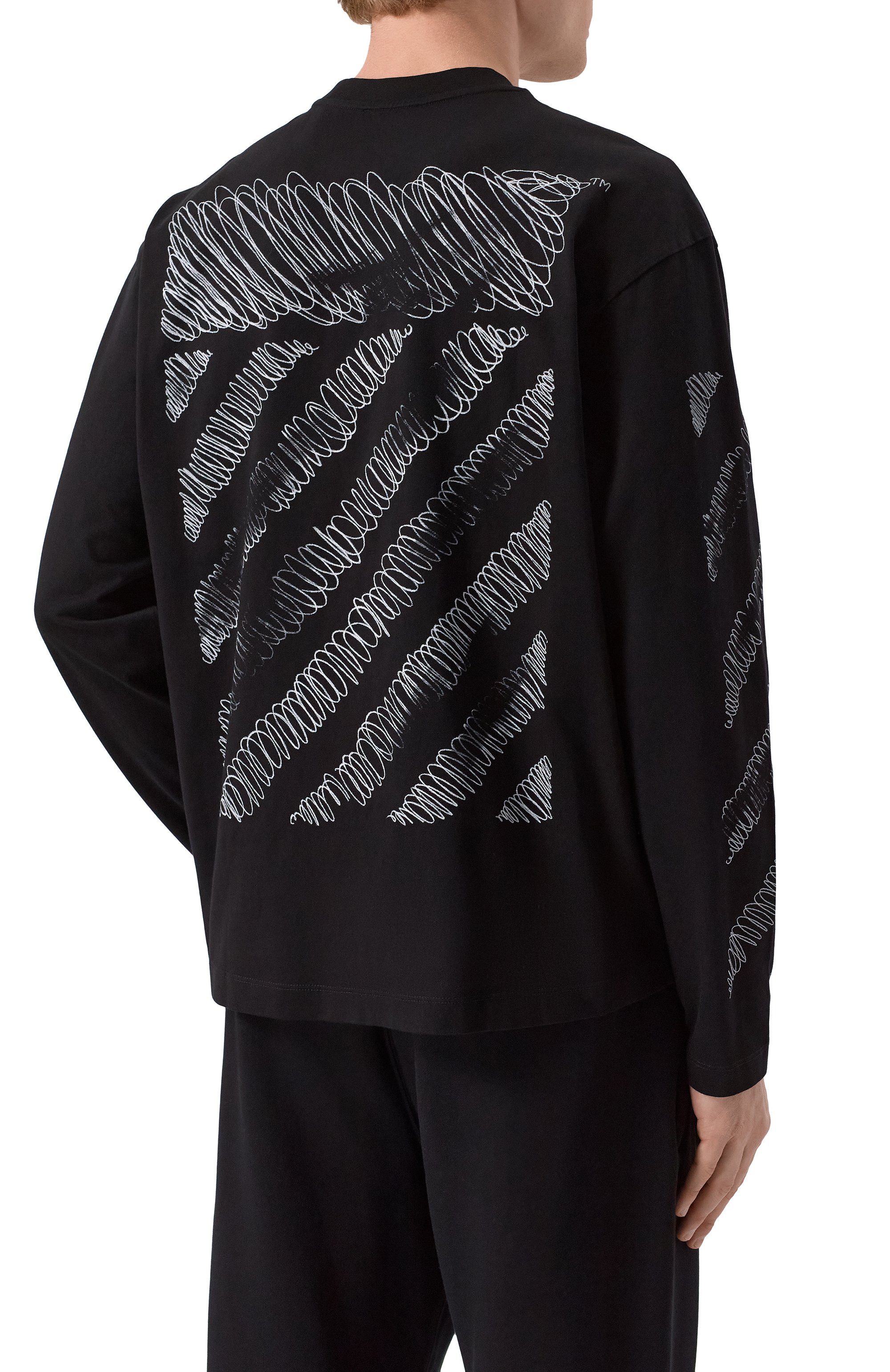 Хлопковый лонгслив OFF-WHITE, арт. 0MAB09CF25JER005, фото 4