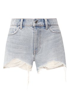 Женские джинсовые шорты DENIM X ALEXANDER WANG голубого цвета, арт. 4DC2194518 | Фото 1 (Женское Кросс-КТ: Шо�рты-одежда; Кросс-КТ: Деним; Длина Ж (юбки, платья, шорты): Мини; Материал сплава: Проставлено, Проверено; Материал внешний: Хлопок; Статус проверки: Проверено; Драгоценные камни: Проставлено)