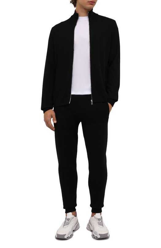 Шерстяной кардиган Prada UMC975-1LR5-F0002 Чёрный  UMC975-1LR5-F0002 Фото 2