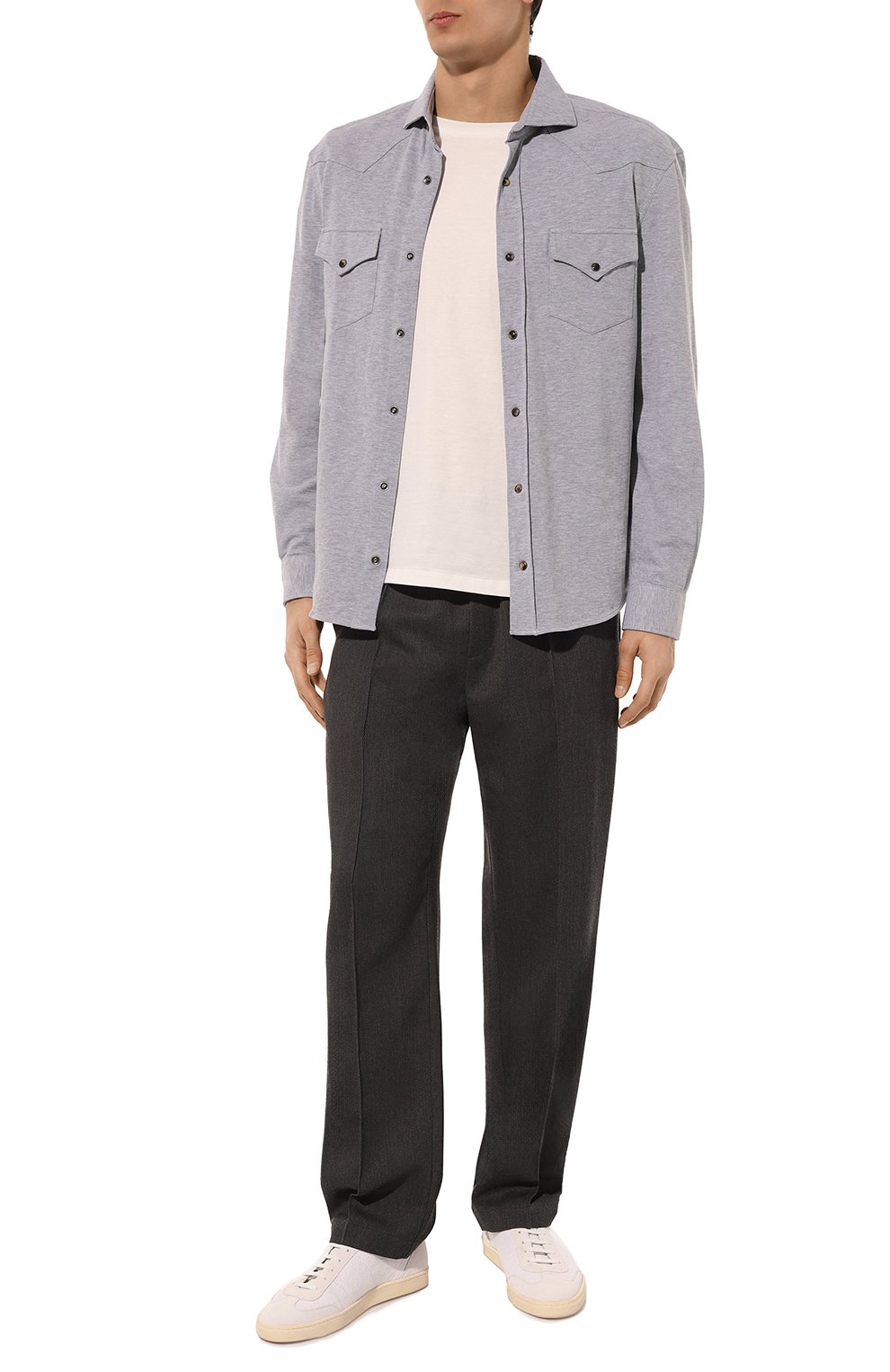 Хлопковая рубашка BRUNELLO CUCINELLI, арт. ME854B2268, фото 2