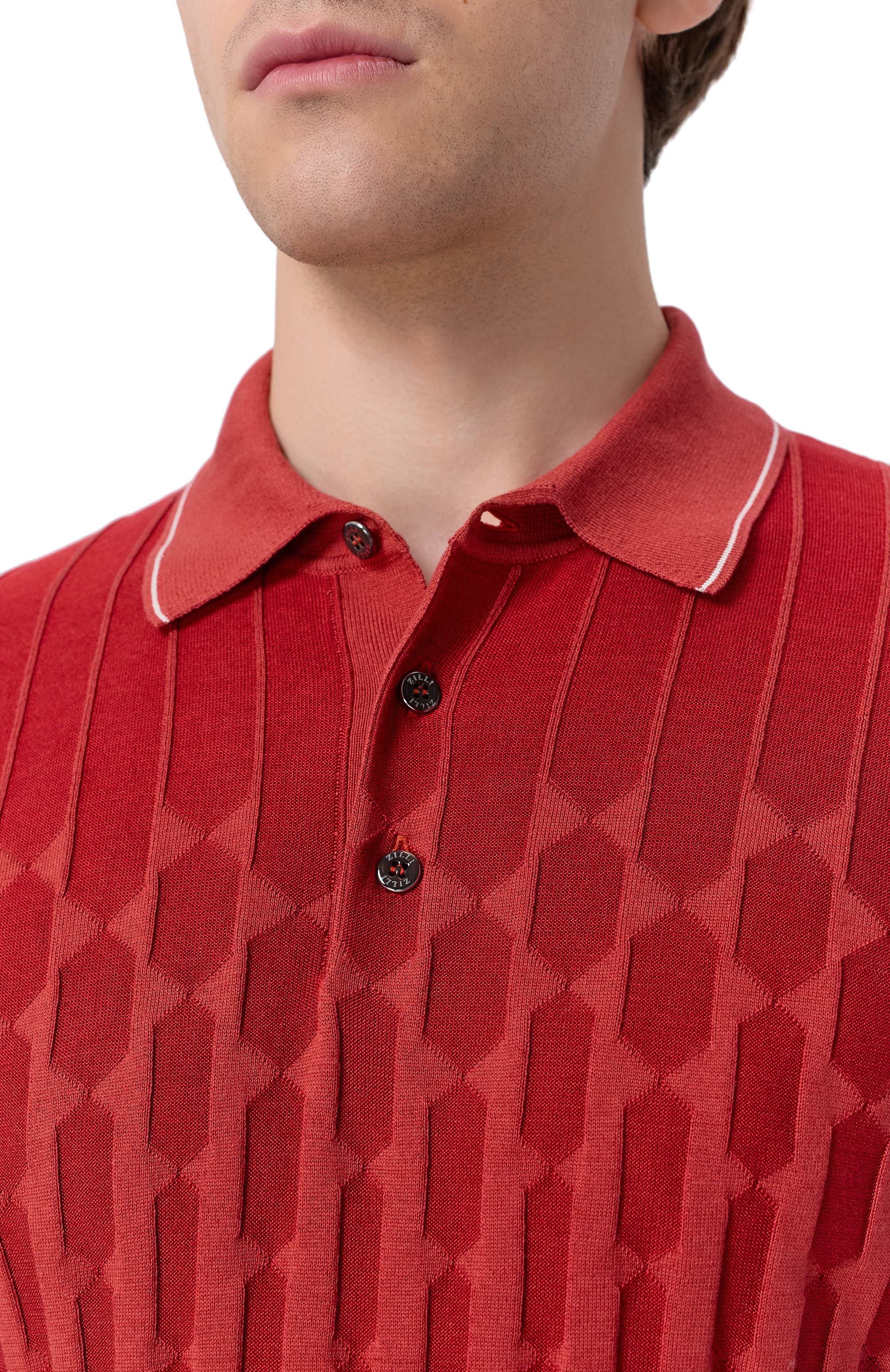 Поло из шелка и хлопка ZILLI, арт. KBP002M0107VCRC00, фото 5