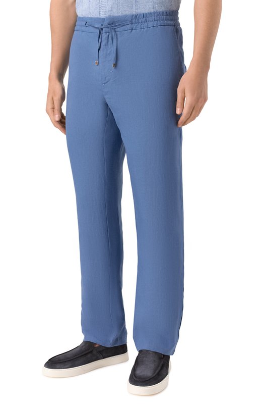Льняные брюки Zilli CP201CM0800VZGM00 Голубой  CP201CM0800VZGM00 Фото 3