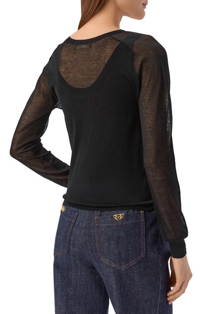 Хлопковый пуловер ELIE SAAB, арт. T0268/CK017, фото 4