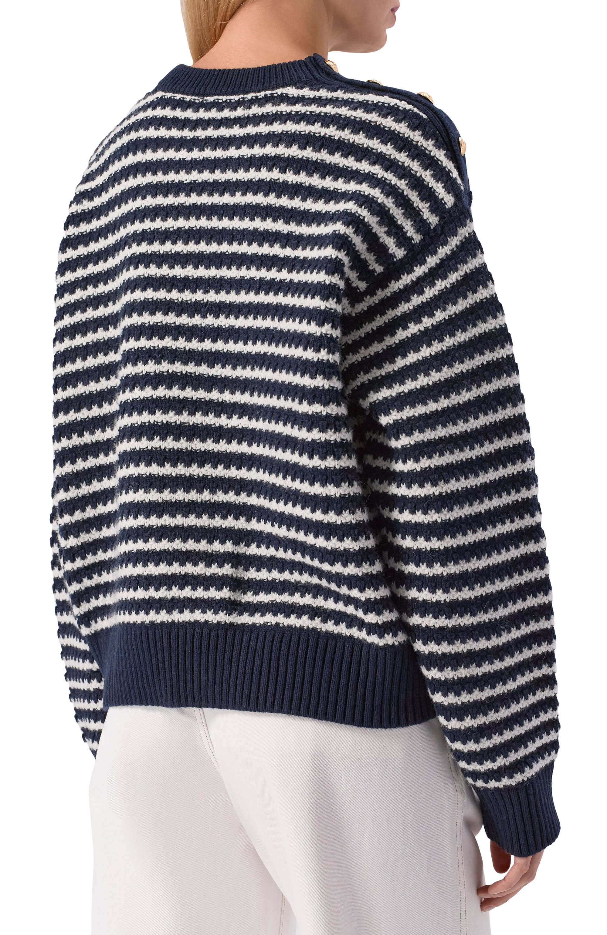 Свитер из шерсти и хлопка GANNI, арт. K2550/2733, фото 4