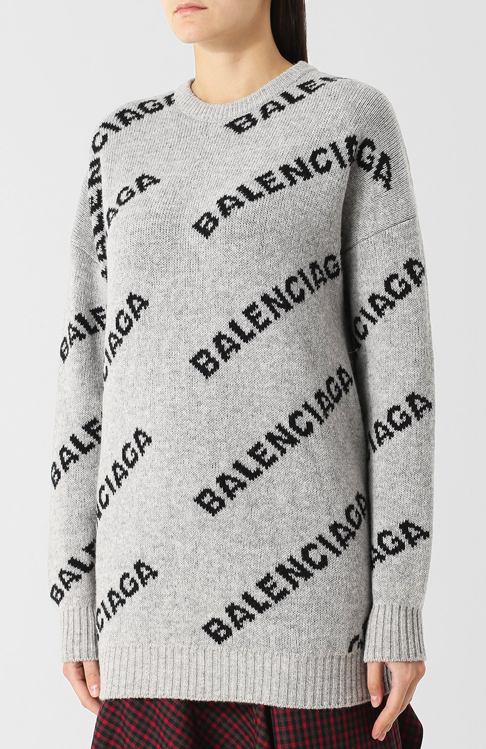 Шер стяной пуловер с круглым вырезом и логотипом бренда BALENCIAGA, арт. 529206/T1473, фото 3
