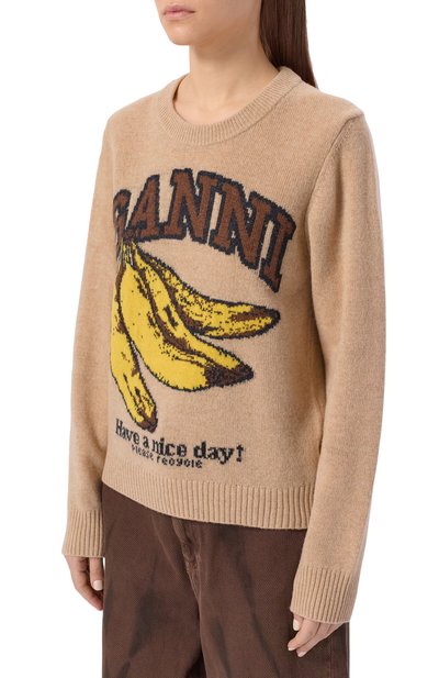 Шерстяной пуловер GANNI, арт. A1070265, фото 3