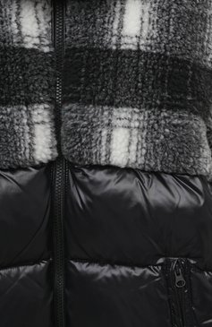 Детская утепленная куртка SAVE THE DUCK черно-белого цвета, арт. J31439X/ZAI/LUPY17/10-16 | Фото 3 (Рукава: Длинные; Кросс-КТ: Утепленный; Материал внешний: Синтетический материал; Материал сплава: Проставлено; Материал подклада: Синтетический материал; Драгоценные камни: Проставлено)