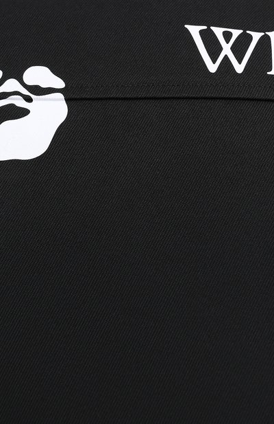 Хлопковая рубашка OFF-WHITE черного цвета по цене 46750 руб., арт. 0MGA137F20FAB0011001, фото 5 Хлопковая рубашка OFF-WHITE, арт. 0MGA137F20FAB0011001, фото 5