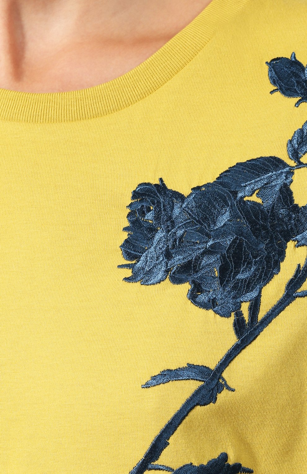 Хлопковая футболка DRIES VAN NOTEN желтого цвета по цене 11650 руб., арт. 192-11138-8615, фото 5 Хлопковая футболка DRIES VAN NOTEN, арт. 192-11138-8615, фото 5
