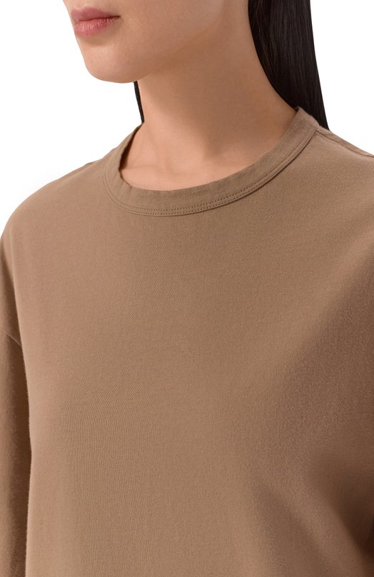 Хлопковая футболка Officine Generale S26WTEE202 Бежевый  S26WTEE202 Фото 5