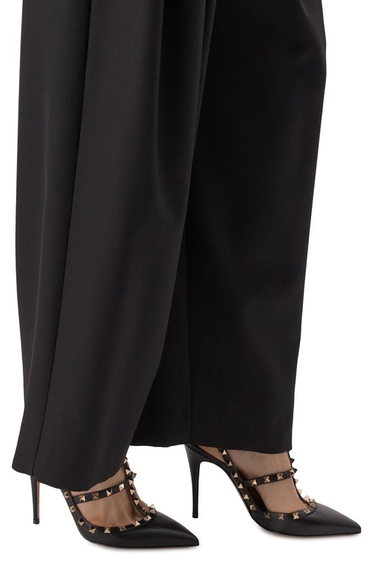 Кожаные туфли Rockstud 100 Valentino 8W2S0393/VCE Чёрный  8W2S0393/VCE Фото 2
